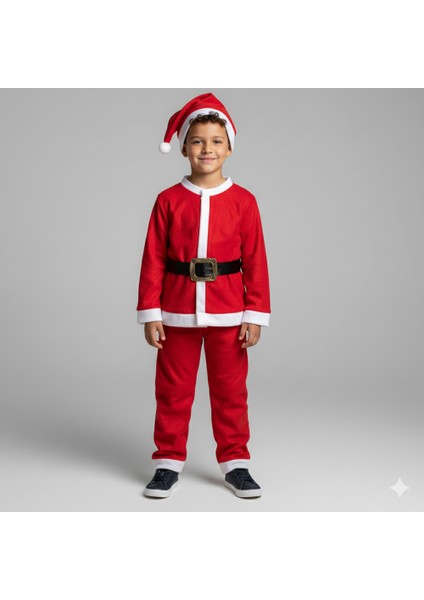 Bebek Giyim Yılbaşı Noel Baba 4'lü Çocuk Takım fırsatları