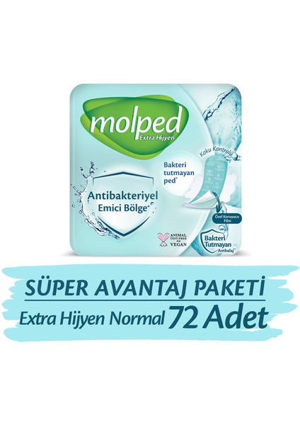 Extra Hijyen Normal Süper Avantaj Paketi 72 Adet