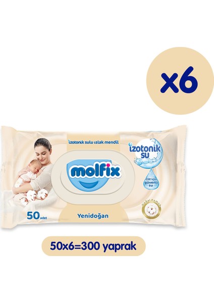 İzotonik Sulu Islak Mendil Yenidoğan 300 Adet