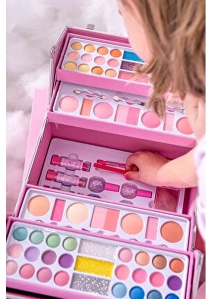 Unicorn Temalı Büyük Kutulu Makyaj Seti 1 Parça Kız Çocuklar İçin Hediye modelleri