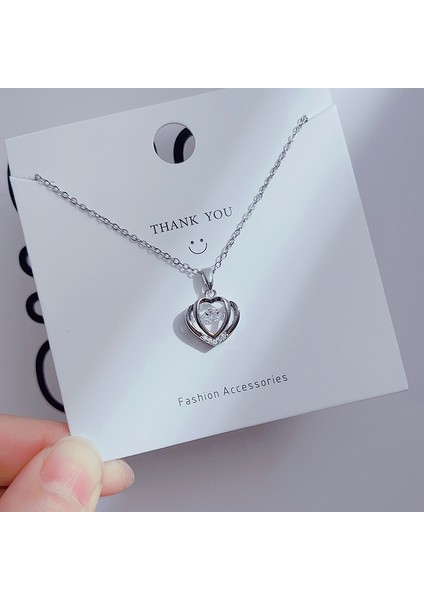 Yeni Basit Titanyum Çelik Kolye Kadın 18K Gül Altın Dört Yapraklı Yonca Kolye Ins Gelgit Net Kırmızı Patlama Modelleri Köprücük Kemiği Zinciri (Yurt Dışından)