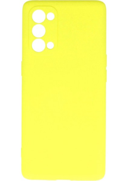 Oppo Reno 5 Pro Kılıf First Silikon - Sarı (K95)