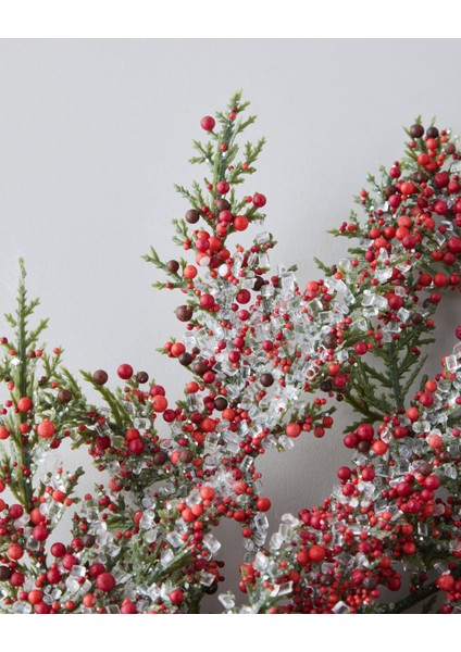 Cedar Tek Dal Yapay Çiçek 61 cm Kırmızı - Yeşil fiyatları