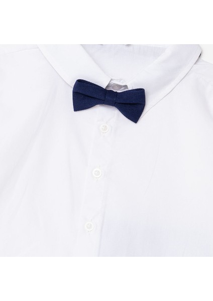 Erkek Bebek Gömlek-Pantolon Poplin Gömlek Yaka Reçme Paça modelleri