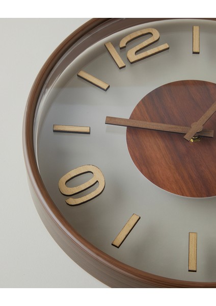 Cara Duvar Saati 30 cm Koyu Krem fırsatları