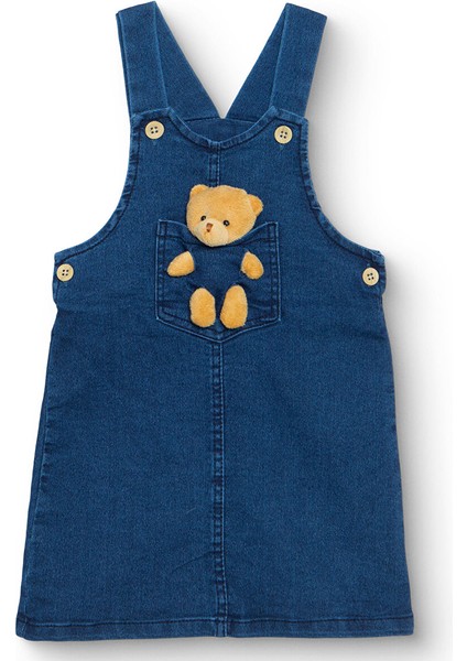 Kız Bebek Teddy Bear Elbise Tshirt Denim Bisiklet Yaka Uzun Kol modelleri