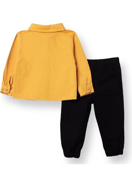 Erkek Bebek Gömlek-Pantolon Gabardin Gömlek Yaka Uzun Kol Reçme Paça fiyatları