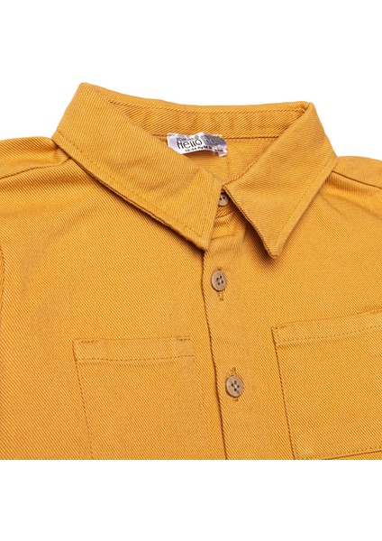 Erkek Bebek Gömlek-Pantolon Gabardin Gömlek Yaka Uzun Kol Reçme Paça modelleri