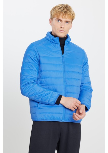 Rüzgar Geçirmez Taşınabilir Çantalı Sıcak Tutan Hafif Standart Fit Elyaf Dolgulu Şişme Erkek Mont