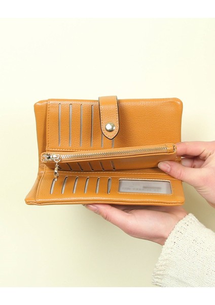 Ccs Çıtçıt ve Fermuar Detaylı Bayan Cüzdan