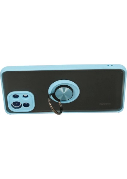 Xiaomi Mi 11 Lite Kılıf Montreal Yüzüklü Silikon Kapak - Buz Mavi (K95) modelleri