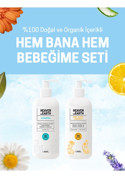 Cansız Saçlar için Besleyici Şampuan ve Bebek-Çocuk Şampuan Set