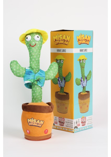 Kaktüs Oyuncak Konuşan Dans Eden Yabancı Müzikli Işıklı Ses Taklit Edebilen