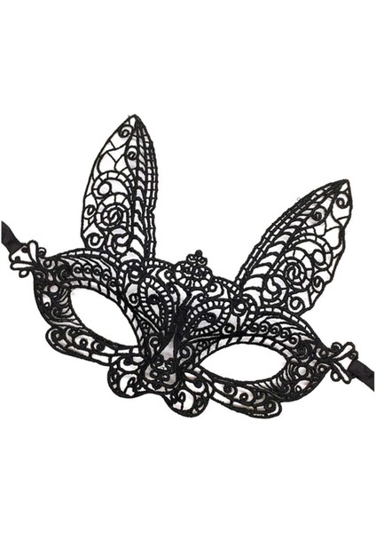 Siyah Renk Dantel Kesim Dantel İşlemeli Balo Parti Maskesi 7 No fiyatları