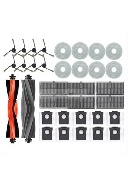 Dreame X40 Ultra Için Ana Yan Fırça Hepa Filtre Paspas Bezi Toz Torbası (Yurt Dışından)