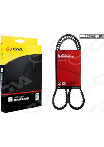 Mtxdpn Triger Kayişi 123X280 Hyundai Accent Getz 1.5crdi 12V 02 Kia Cerato Sportage 2.0crd