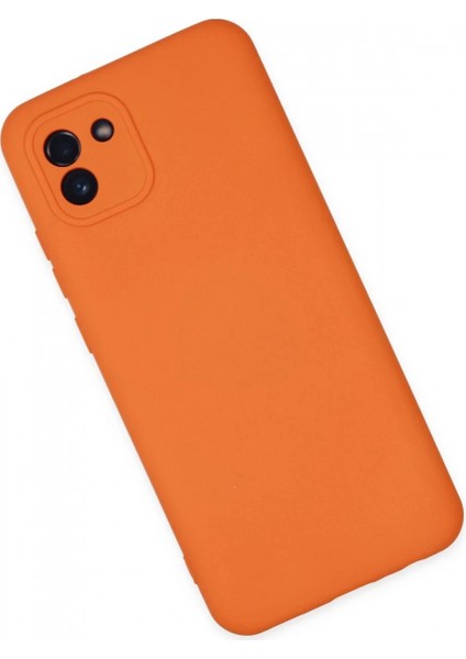 Samsung Galaxy A03 Kılıf Nano Içi Kadife Silikon - Turuncu (K95) modelleri