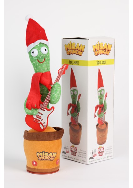 Kaktüs Oyuncak Konuşan Dans Eden Türkçe ve Yabancı Müzikli Işıklı Ses Taklit Edebilen