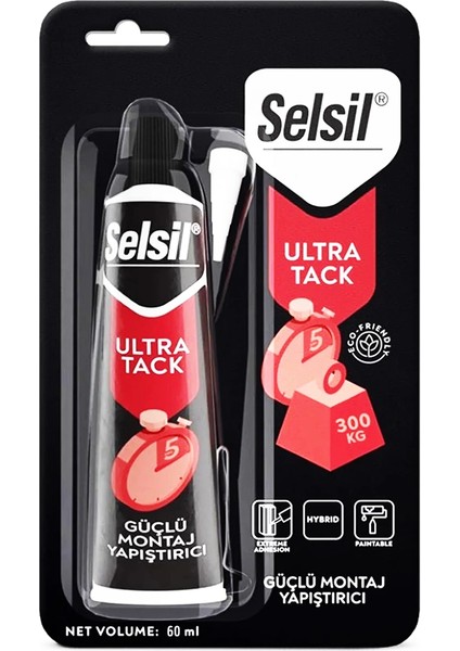 SELSİL MONTAJ YAPIŞTIRICI BEYAZ ULTRA TACK 60ML (4887)