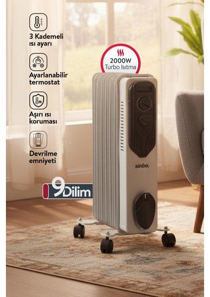 SFH-6937 Yağlı Radyatör-Beyaz