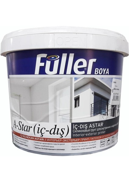 Füller A-Star Iç Dış Cephe Astar 10 kg Beyaz