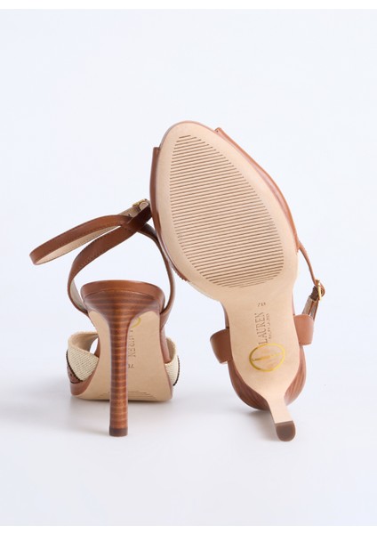 Deri Taba Kadın Topuklu Ayakkabı 802961810001 fırsatları