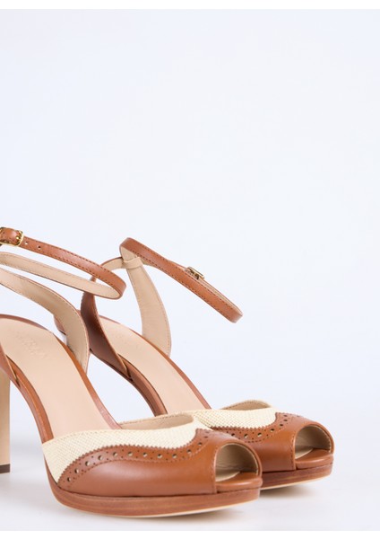 Deri Taba Kadın Topuklu Ayakkabı 802961810001 indirimleri