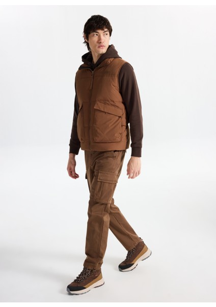 D5WM-YLK3970 Camel Relaxed Düz Erkek Şişme Yelek fiyatları