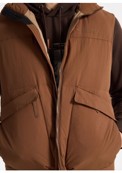 D5WM-YLK3970 Camel Relaxed Düz Erkek Şişme Yelek fırsatları