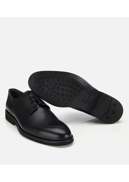 02AYH313810A100 ERKEK Deri Siyah Klasik Ayakkabı
