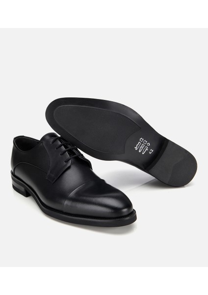 02AYH313820A100 ERKEK Deri Siyah Bağcıklı Klasik Ayakkabı