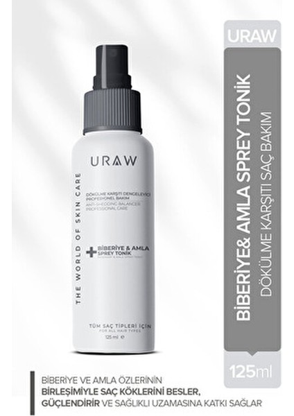 Biberiye & Amla Özlü Saç Toniği Dökülmeye Karşı Güçlendirici Sprey 125 ml indirimleri
