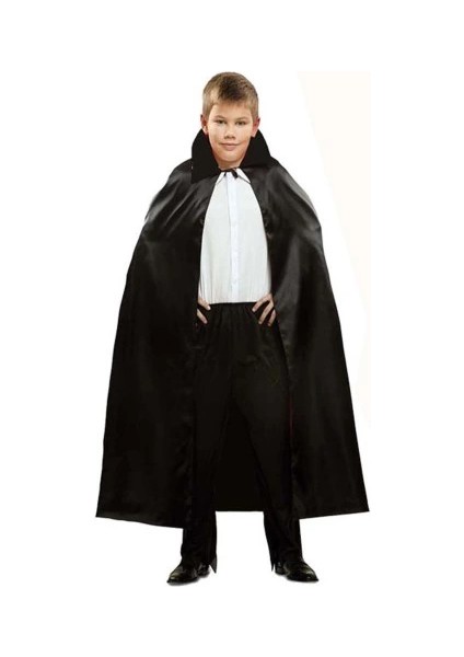 Siyah Renk Yakalı Halloween Pelerini 90 cm modelleri