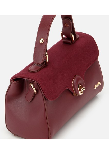 03CAH317140A780 KADIN Bordo Kilit Detaylı Omuz Çantası indirimleri