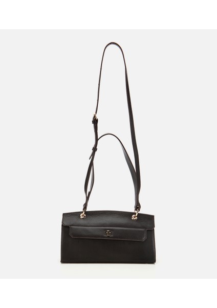 03CAH316340A480 KADIN Deri Kahverengi Kilit Detaylı Omuz Çantası fiyatları