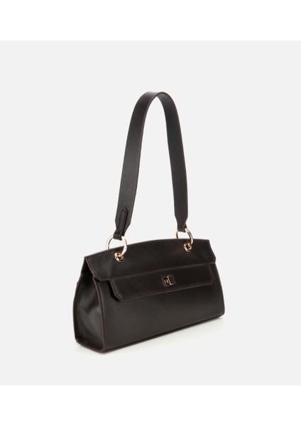 03CAH316340A480 KADIN Deri Kahverengi Kilit Detaylı Omuz Çantası fırsatları