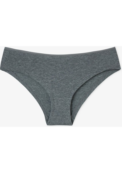 Leopar ve Çiçek Desenli Düşük Bel 5'li Hipster Külot