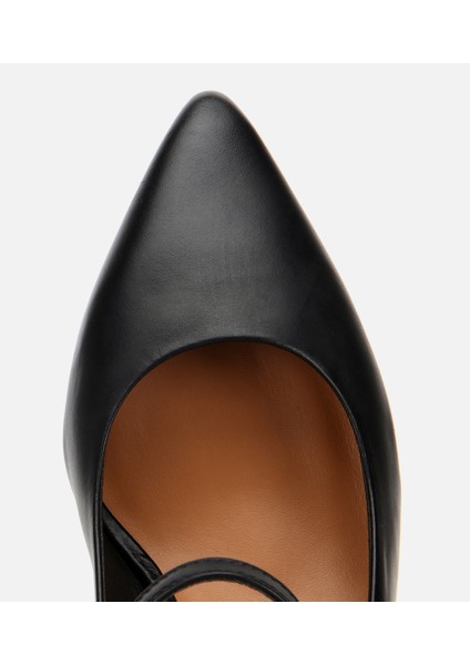 01AYH317720A100 KADIN Deri Mary Jane Siyah Ince Bantlı Stiletto indirimleri