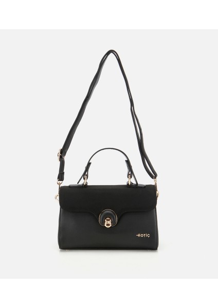 03CAH317140A100 KADIN Siyah Kilit Detaylı Omuz Çantası fiyatları