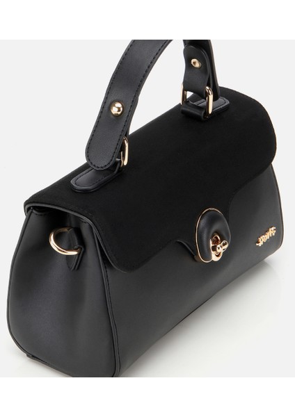 03CAH317140A100 KADIN Siyah Kilit Detaylı Omuz Çantası indirimleri