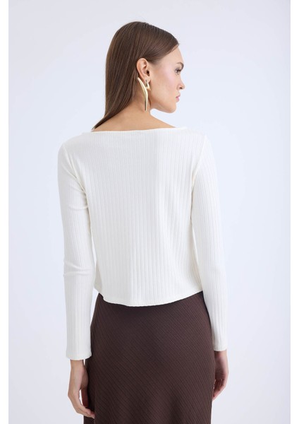 Kayık Yaka Uzun Kol Bluz fırsatları