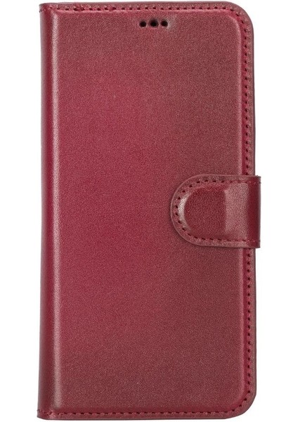 Apple iPhone 14 Pro Uyumlu Deri Cüzdanlı Kılıf Mwwn V4EF Kırmızı fırsatları