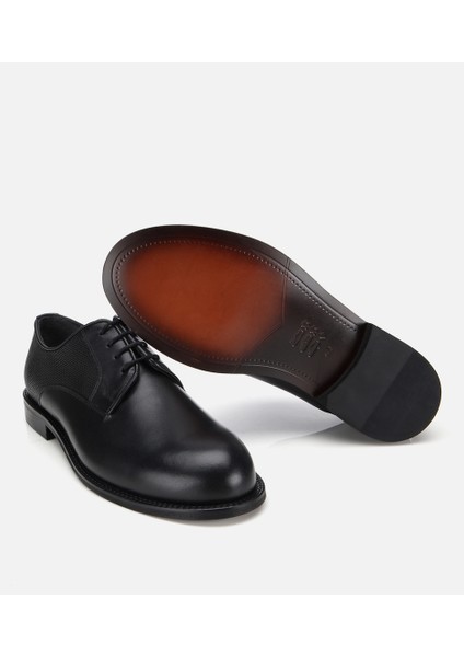 02AYH313780A100 ERKEK Deri Siyah Klasik Ayakkabı
