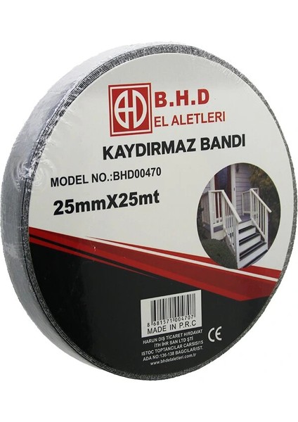 25MM X 25MT KAYDIRMAZ SİYAH BANT (4887)