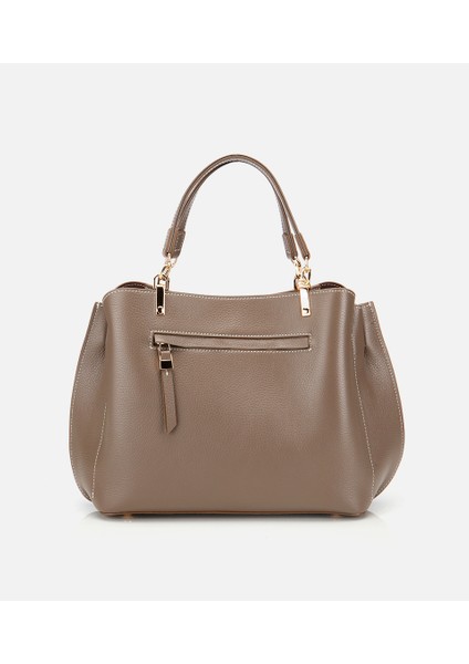 03CAH316700A450 KADIN Deri Vizon Fermuarlı Omuz Çantası