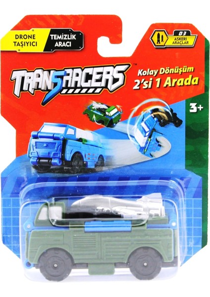Transracers Dönüşen Araçlar Askeri Araçlar Drone / Temizlik Aracı modelleri