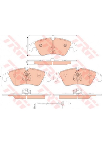 Mtxdpn Fren Balatasi Ön Audi A4 1.8 Tfsi 07-15, 2.0 Tfsi 08-15, 2.0 Tdi 07-15, 3.0 Tdi 11-15, A5 1.8 Tfsi 07-17, 2.0 Tfsi 08-17, 2.0 Tdi 08-17, 2.7 Tdi 07-12, 3.0 Tdi 11-17