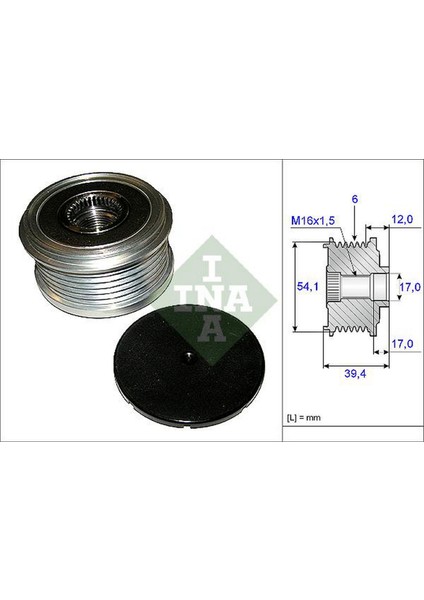Mtxdpn Alternatör Kasnaği Rulmanli Fiesta V 01-10 -Fusion 02-05 1.4 Tdci-Mada 2 1.4 CD 03 6 Kanal