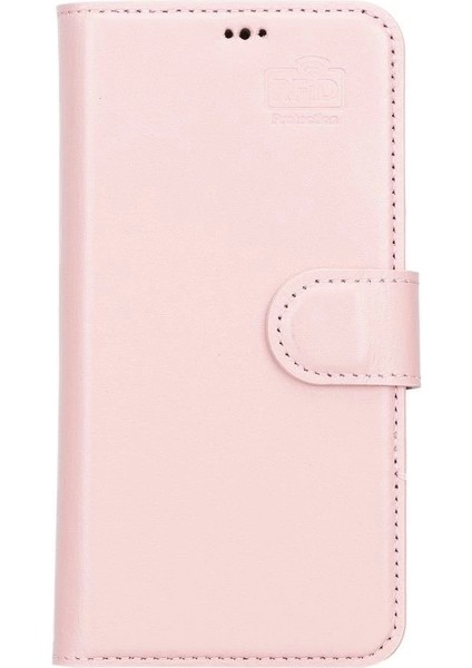 Apple iPhone 13 Uyumlu Deri Cüzdanlı Kılıf Nu2 Pembe fırsatları