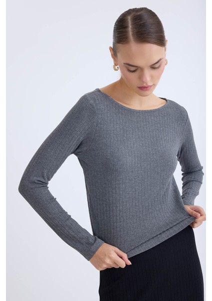 Kayık Yaka Uzun Kol Bluz fırsatları